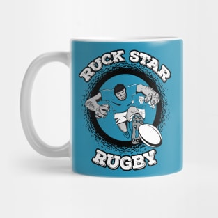 Rugby Comic Style Player Mug